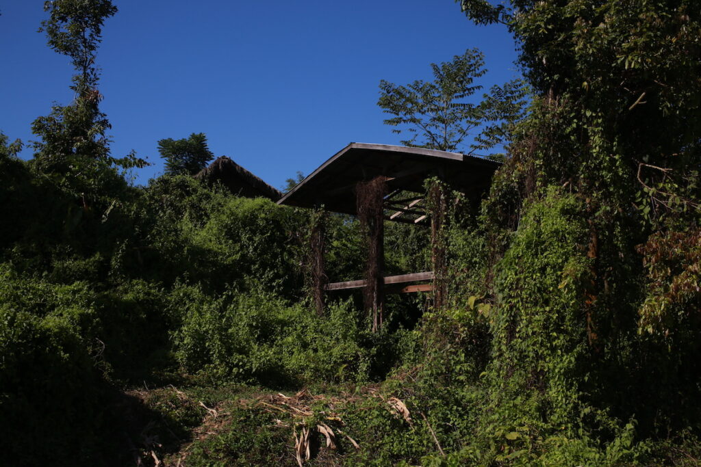 Abandoned house is seen in a village as violent confrontation was restarted between government's military and Kachin Indenpendent Army.